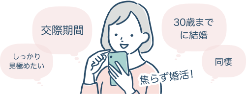 焦らずに婚活を進めることができるイメージ