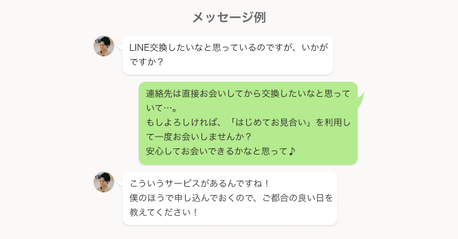 メッセージ例