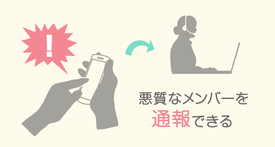 万が一の際にも安心できる通報機能